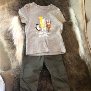 Cat an Jack 12 months shirt and pants
